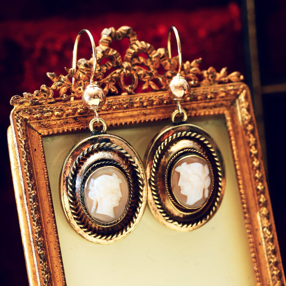 Antique Cameo Earrings
