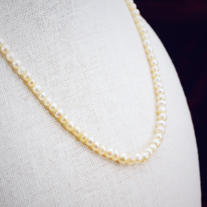 Certificated Antique Baroque Natural Saltwater Pearl Necklace