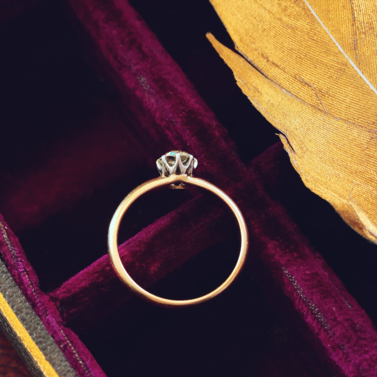 Antique Champagne 'Tiffany' Style Diamond Engagement Ring