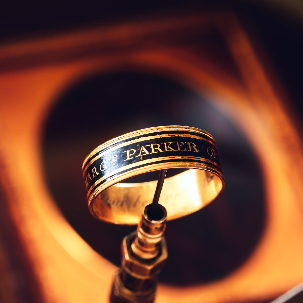 Date 1798 Enamelled Mourning Band Ring