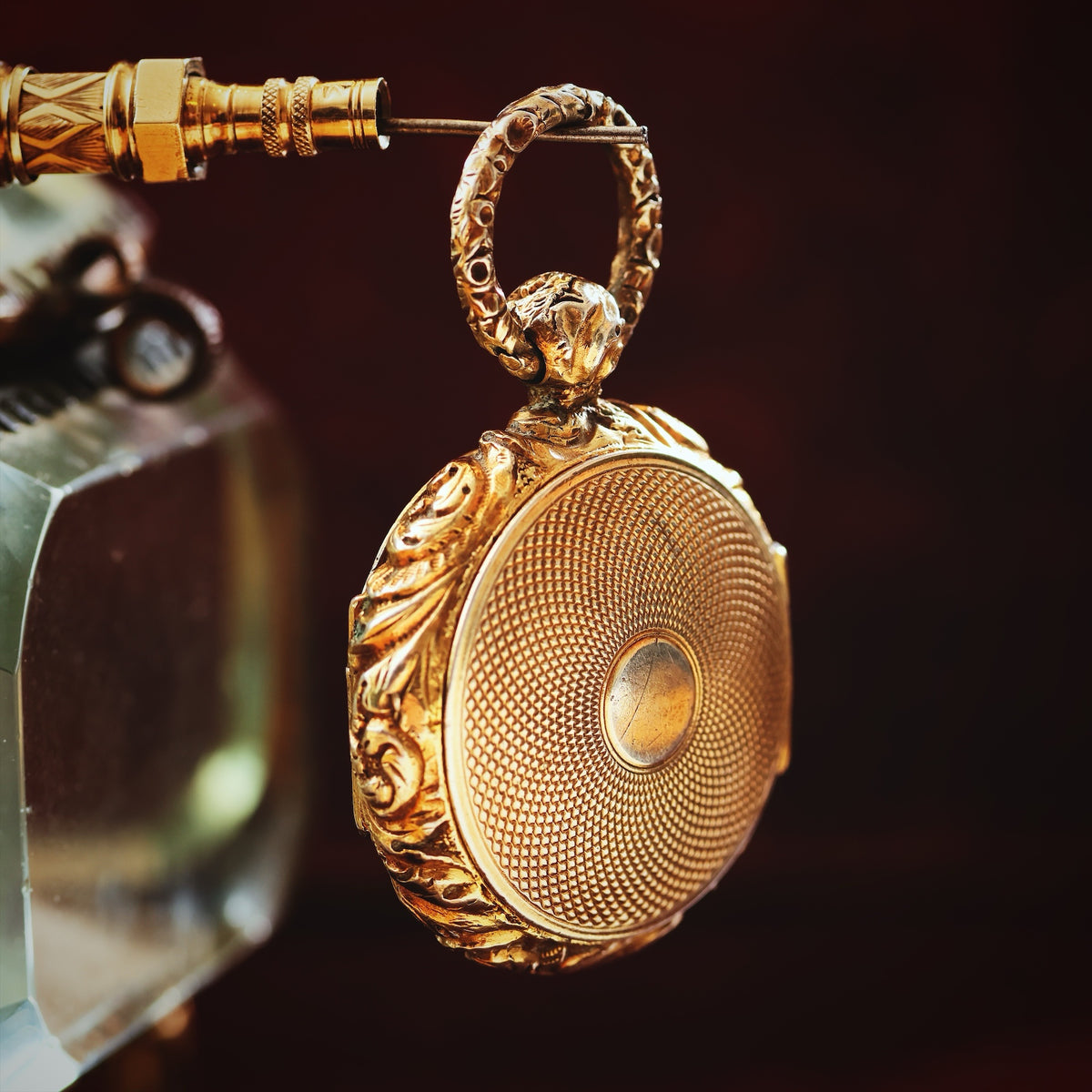 Scarce Date 1821 Georgian Silver Gilt Locket Vinaigrette