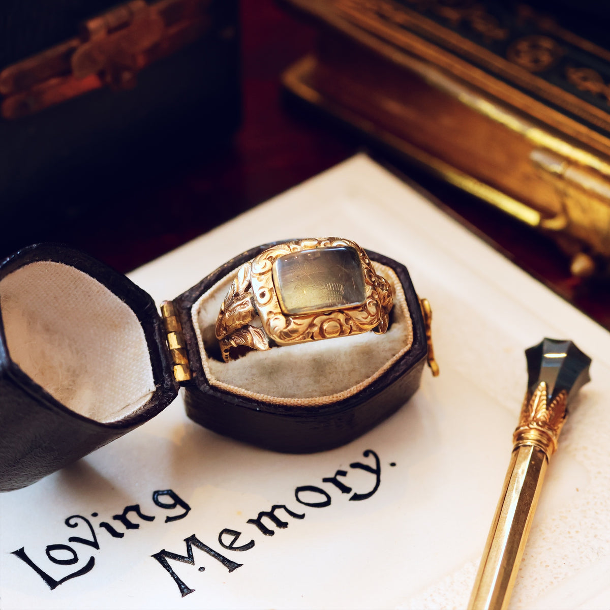 Tiniest Love Date 1829 Georgian Mourning Ring