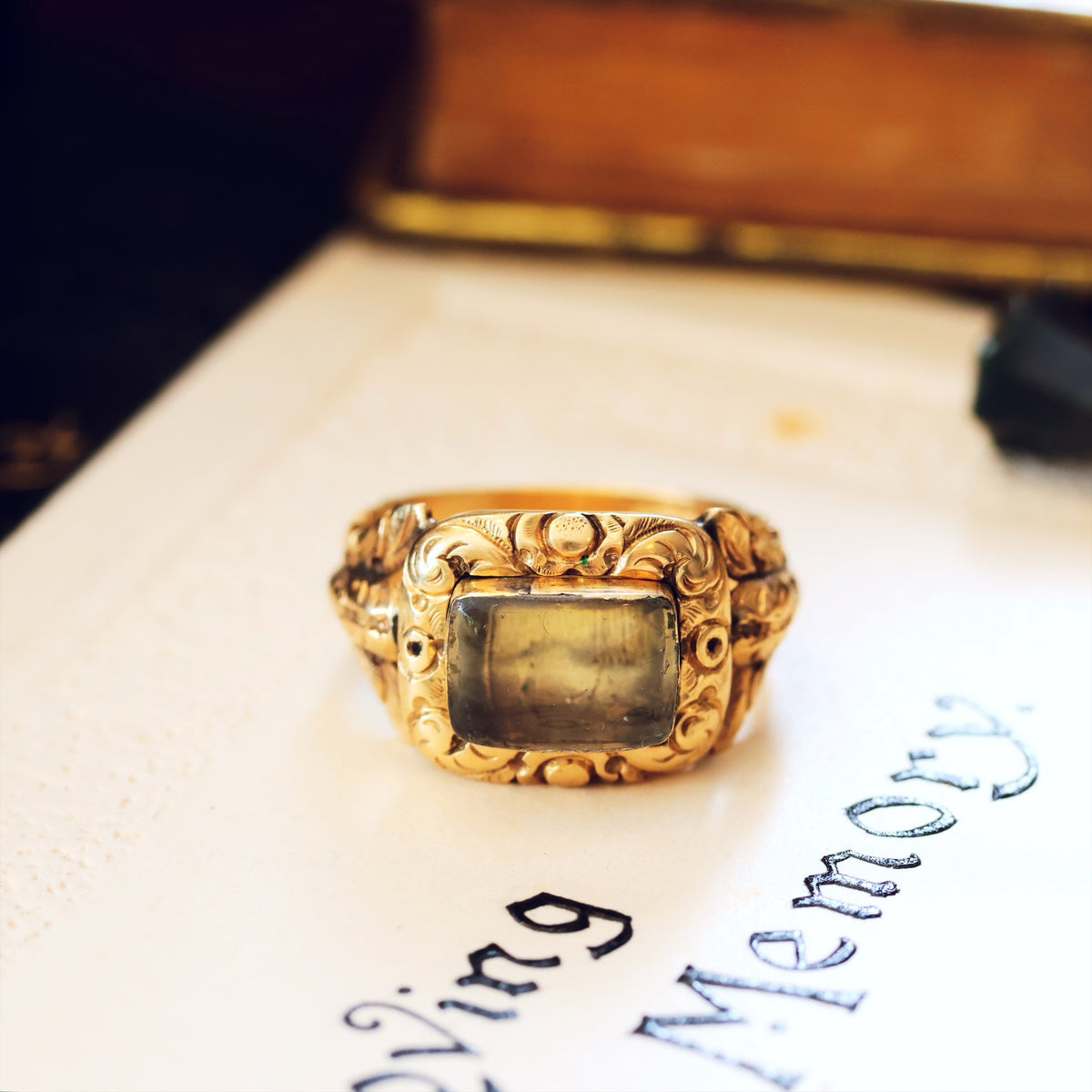 Tiniest Love Date 1829 Georgian Mourning Ring