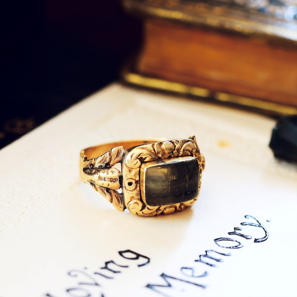 Tiniest Love Date 1829 Georgian Mourning Ring