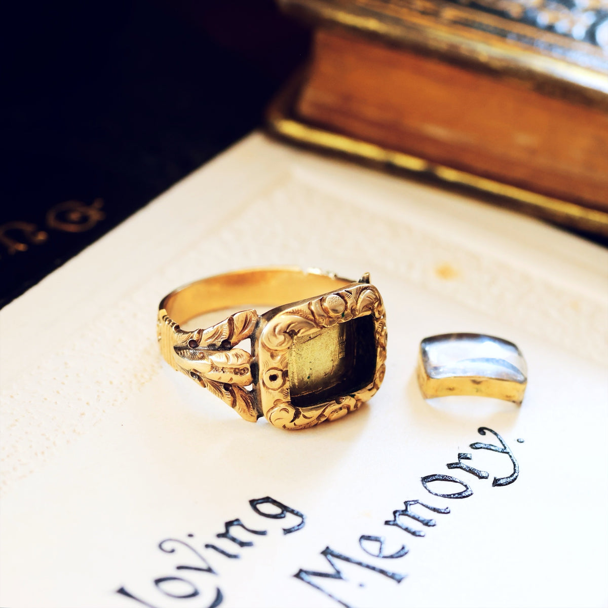 Tiniest Love Date 1829 Georgian Mourning Ring