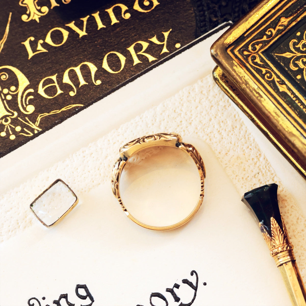 Tiniest Love Date 1829 Georgian Mourning Ring