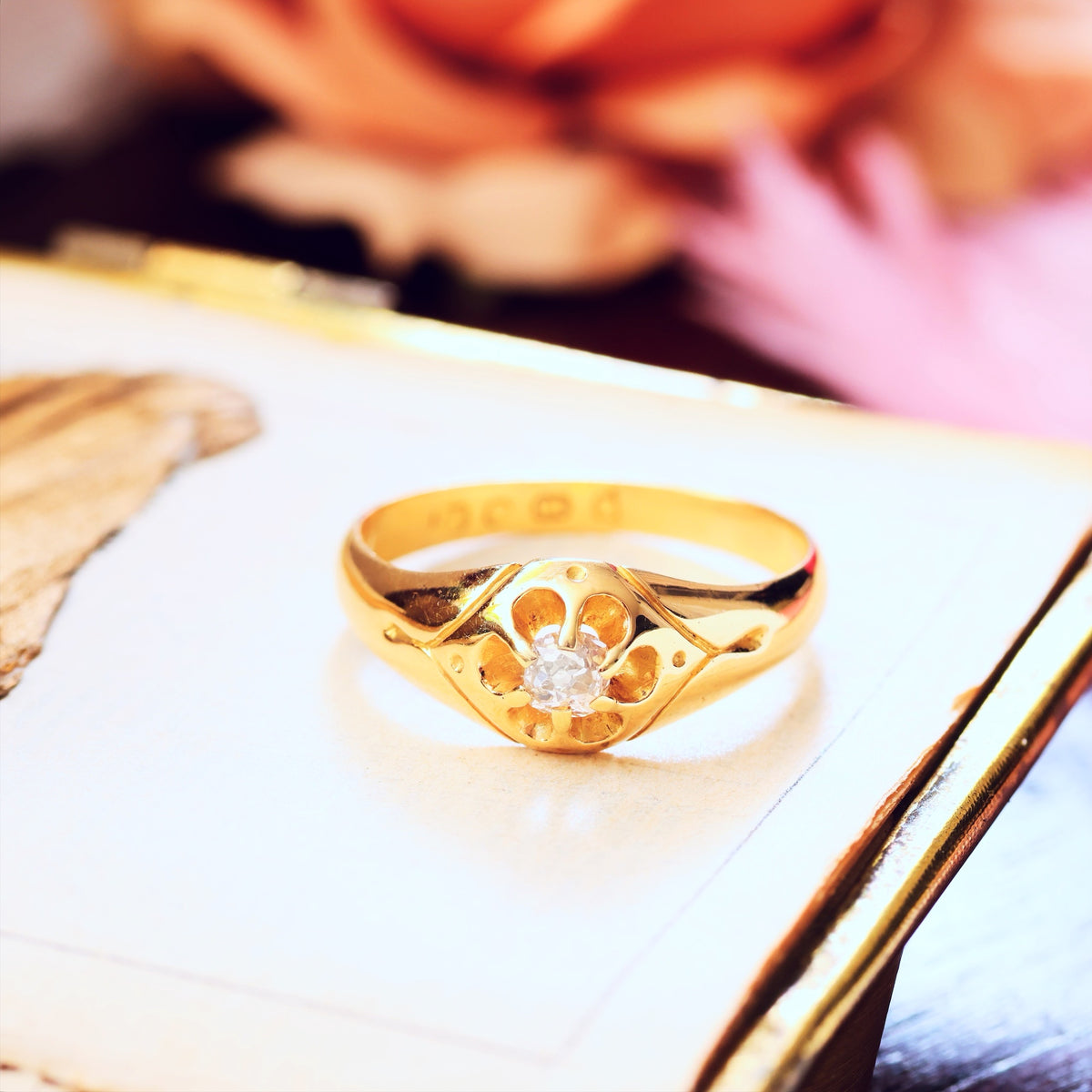 Fond Love! Date 1881 Diamond Engagement Ring