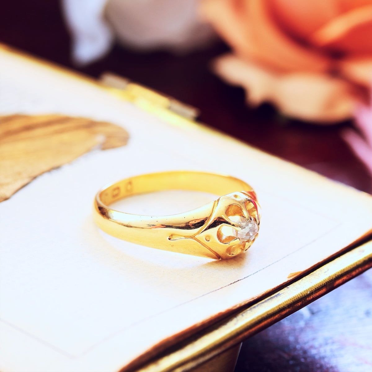 Fond Love! Date 1881 Diamond Engagement Ring