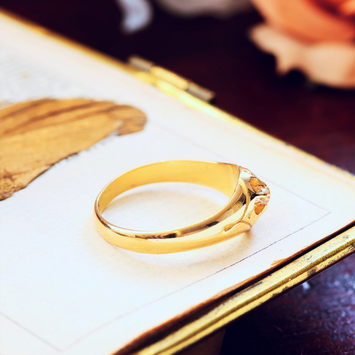 Fond Love! Date 1881 Diamond Engagement Ring