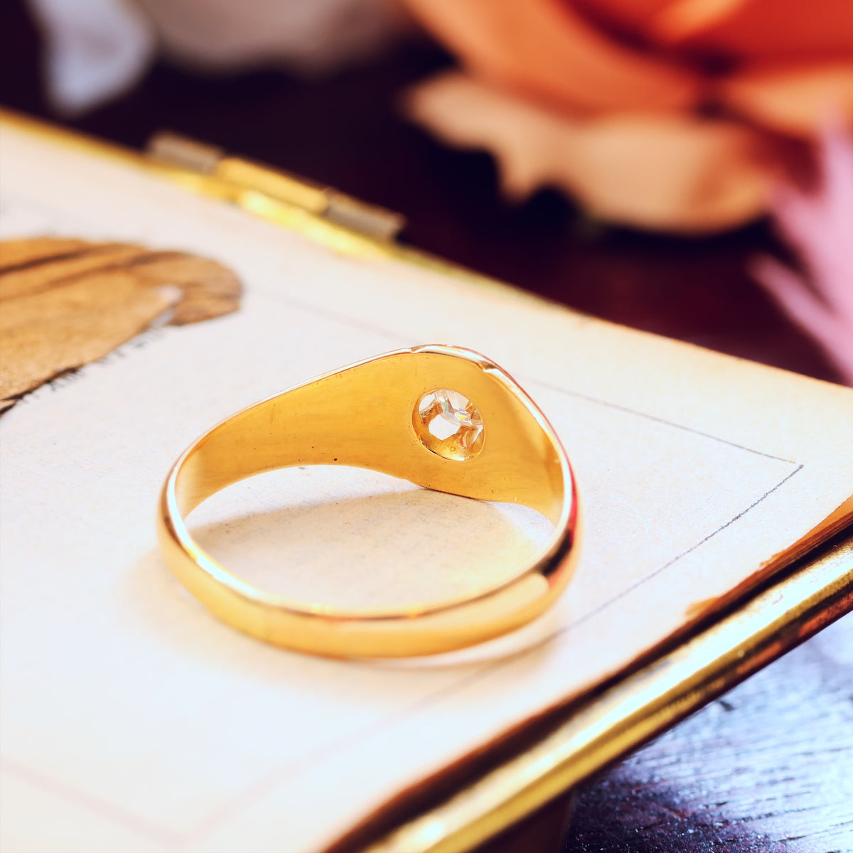 Fond Love! Date 1881 Diamond Engagement Ring