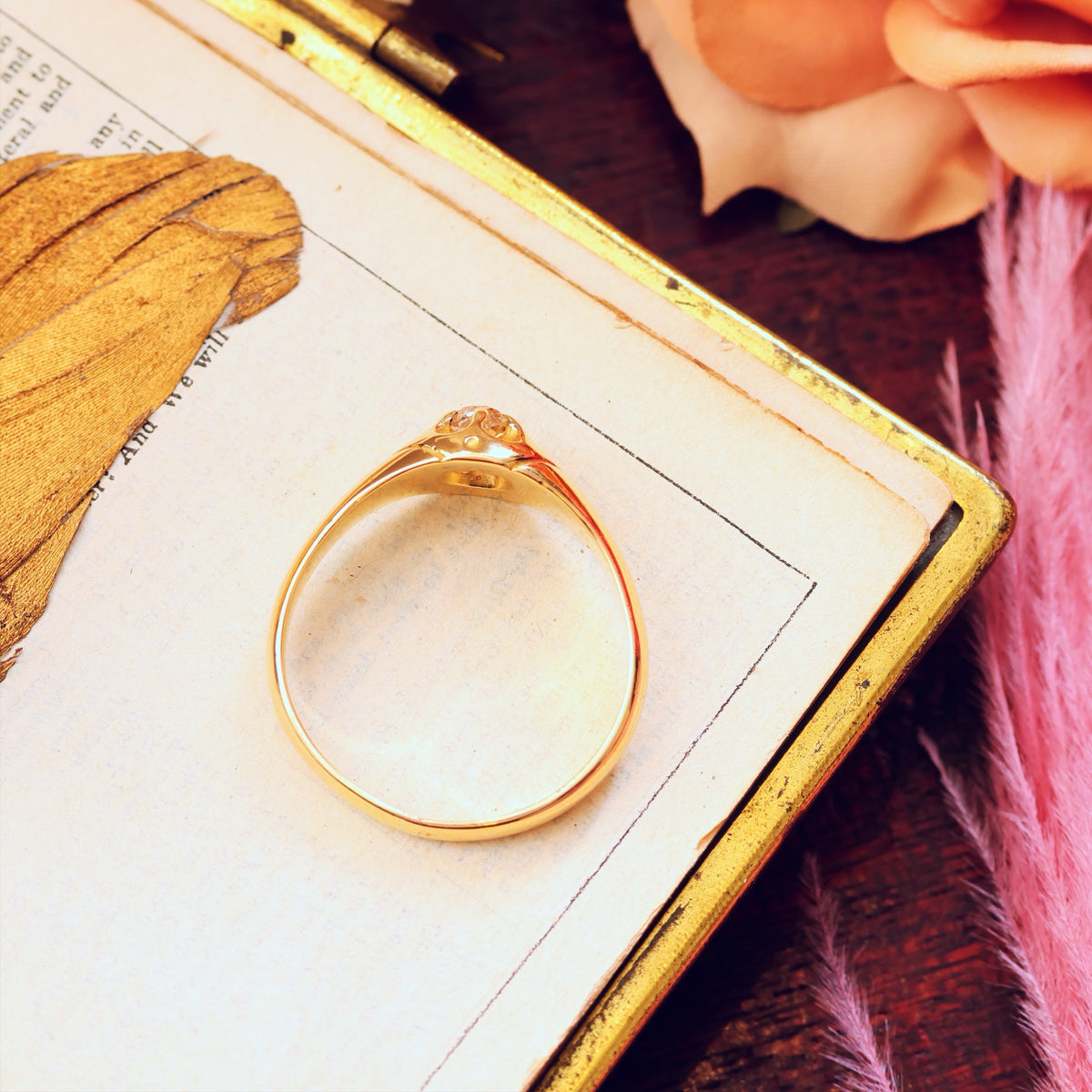 Fond Love! Date 1881 Diamond Engagement Ring