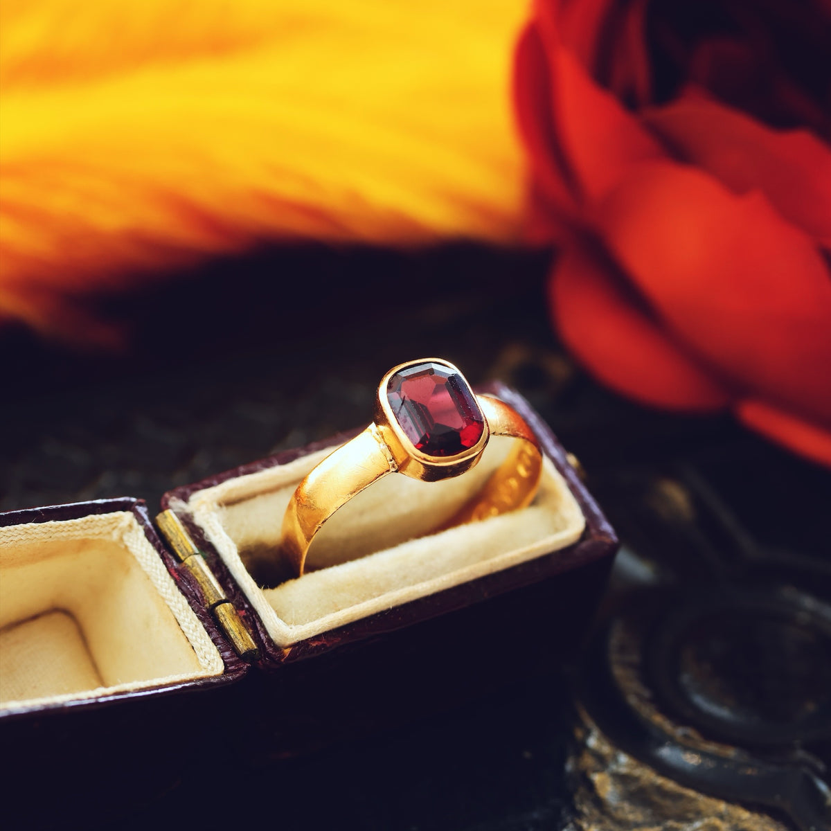 Antique Date 1882 Pink Tourmaline Ring