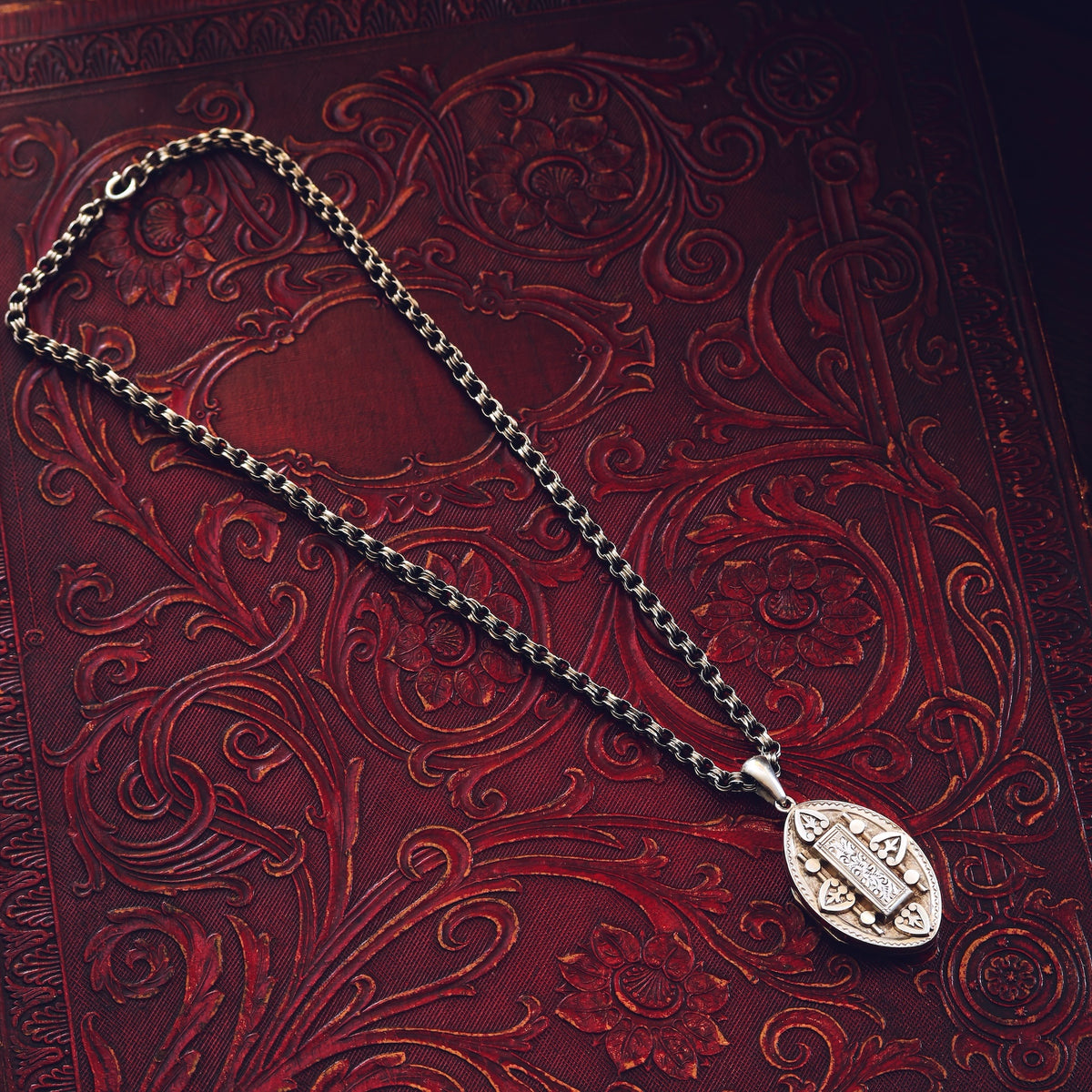 Antique Date 1884 Silver Aesthetic Revival Locket