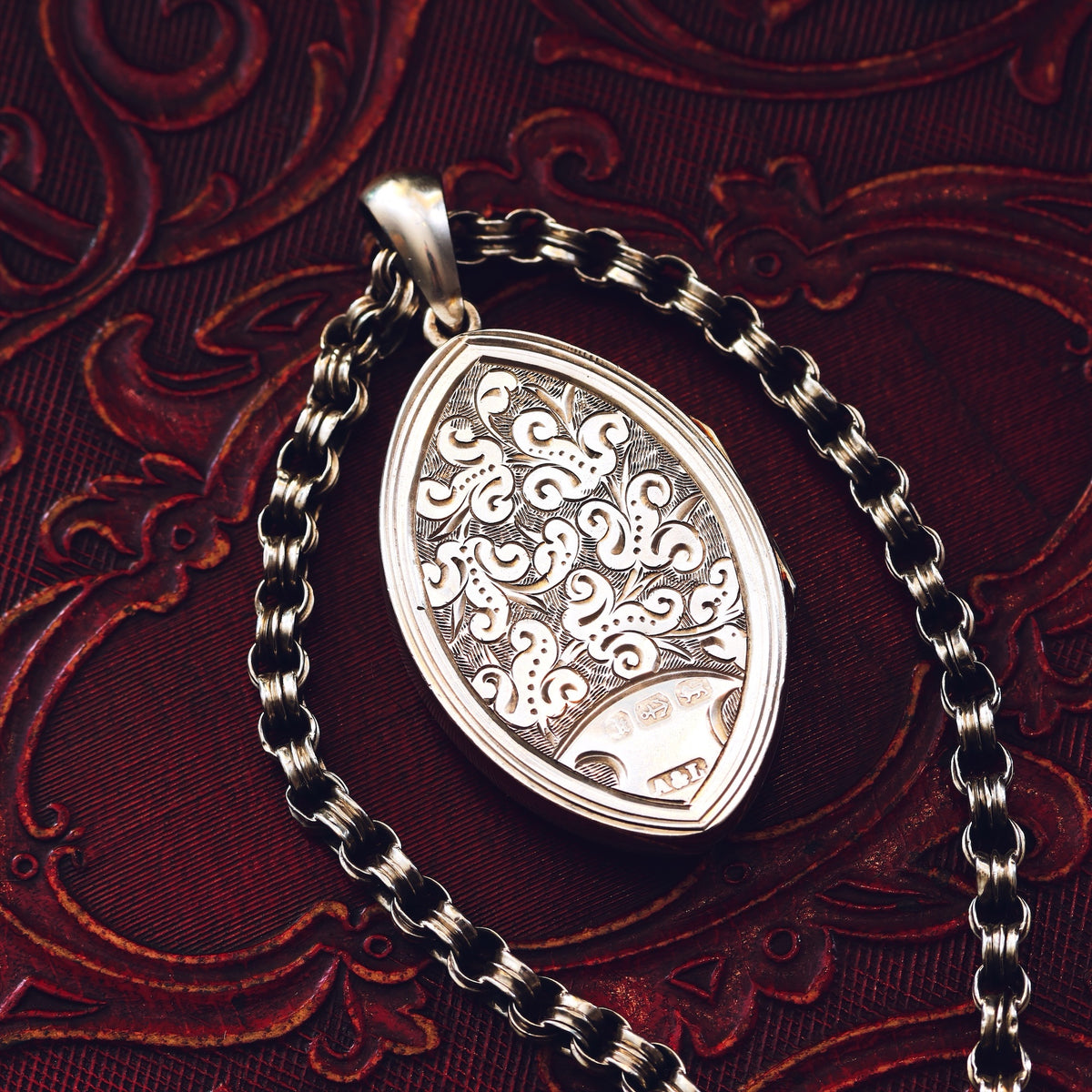 Antique Date 1884 Silver Aesthetic Revival Locket