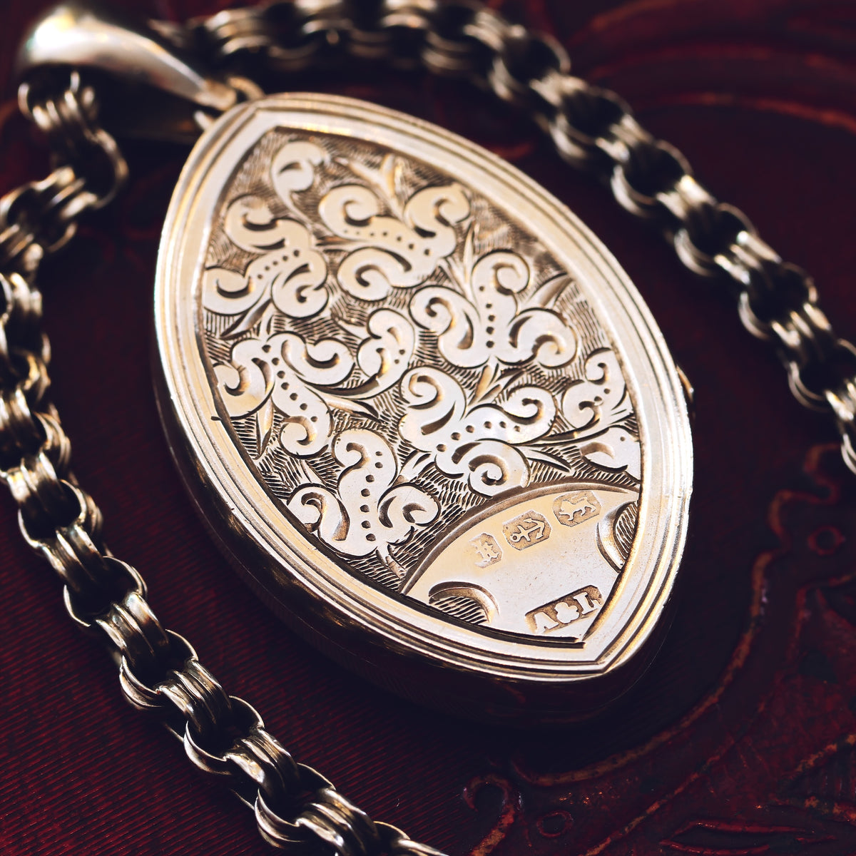 Antique Date 1884 Silver Aesthetic Revival Locket