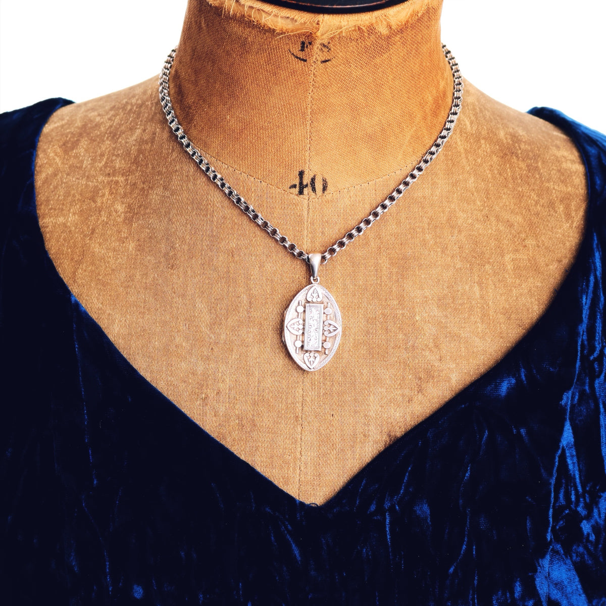 Antique Date 1884 Silver Aesthetic Revival Locket