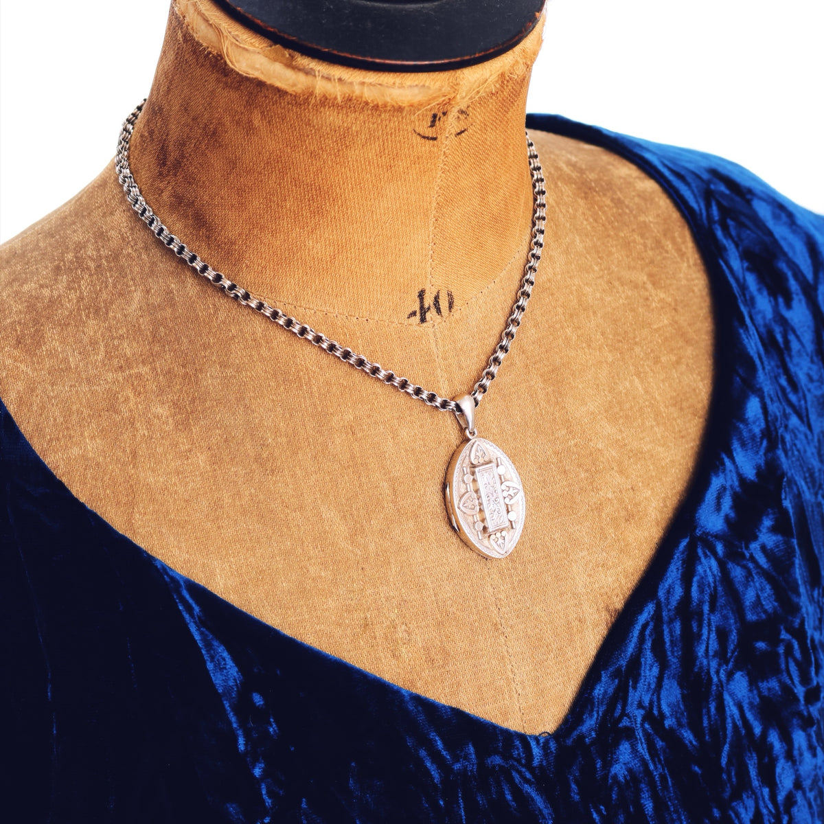 Antique Date 1884 Silver Aesthetic Revival Locket