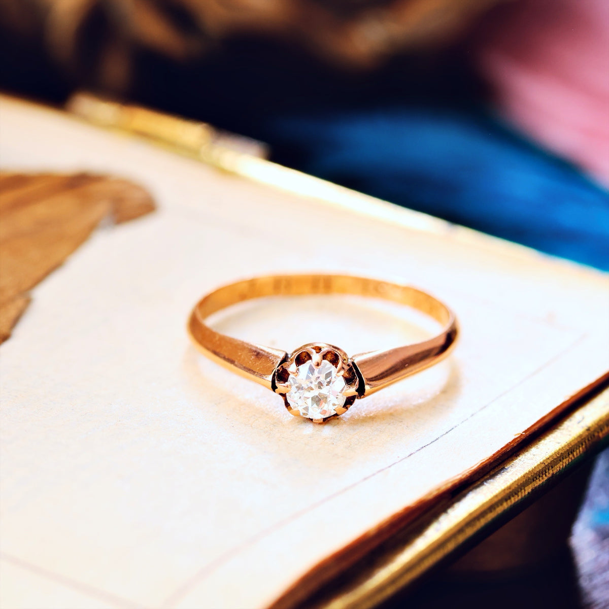 Romantic Antique Date 1891 Diamond Engagement Ring