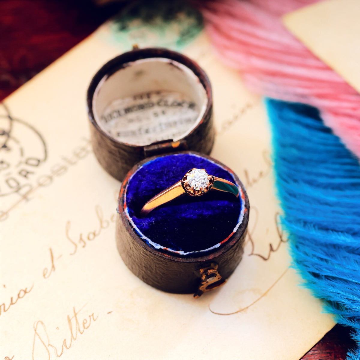 Romantic Antique Date 1891 Diamond Engagement Ring