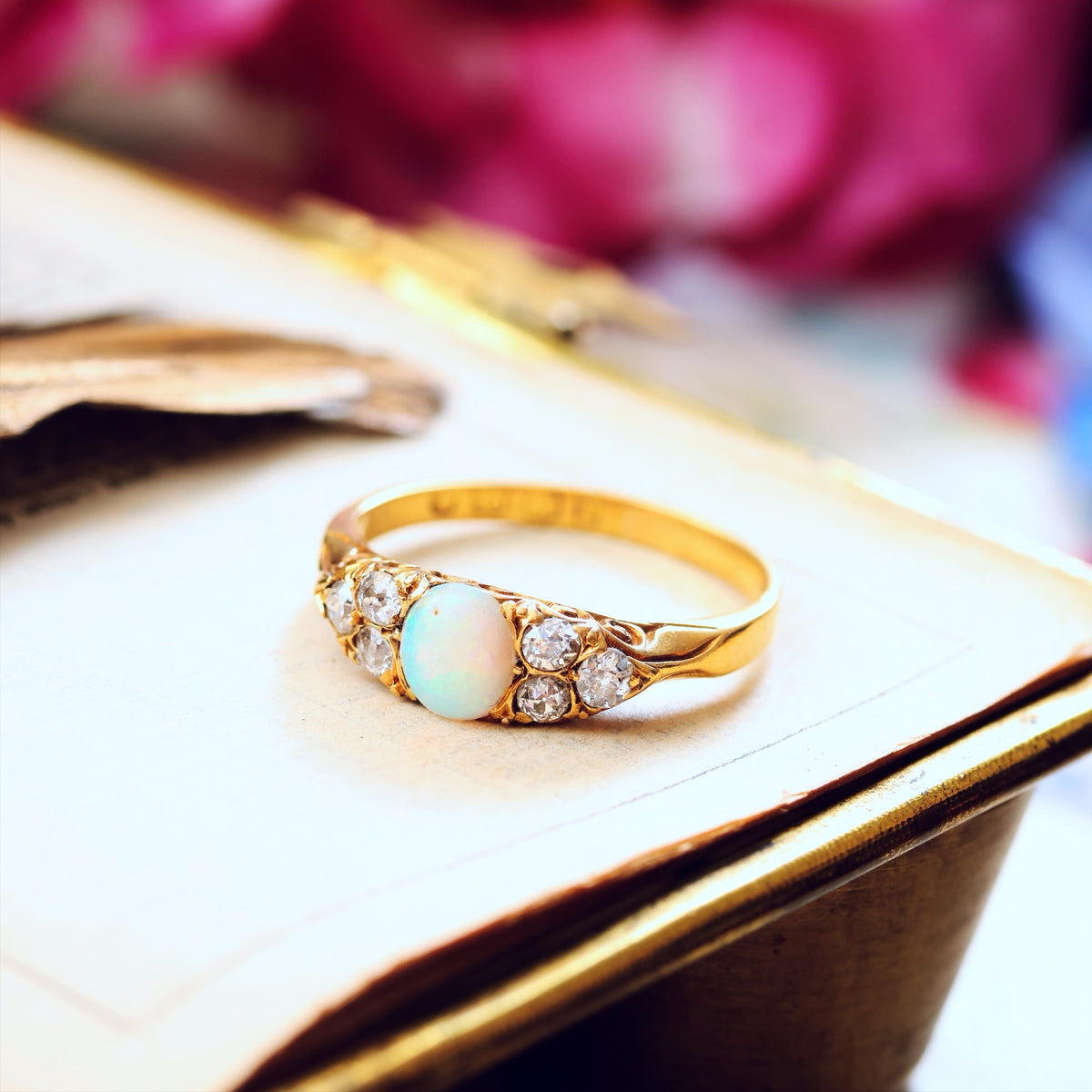 Divine Date 1891 Opal & Diamond Engagement Ring