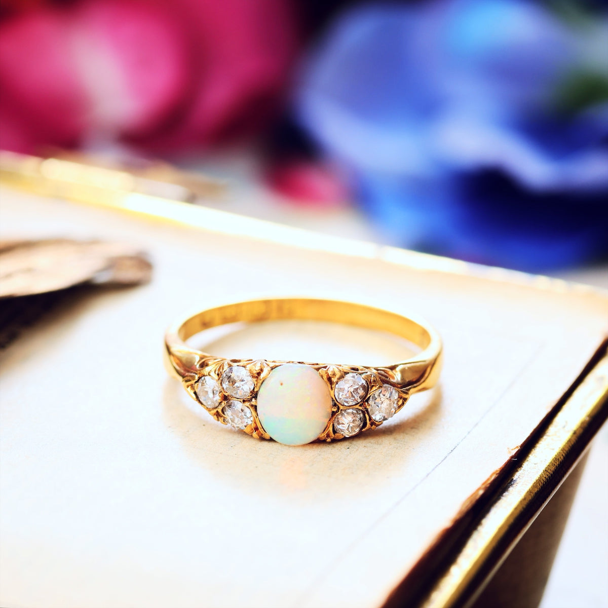Divine Date 1891 Opal & Diamond Engagement Ring