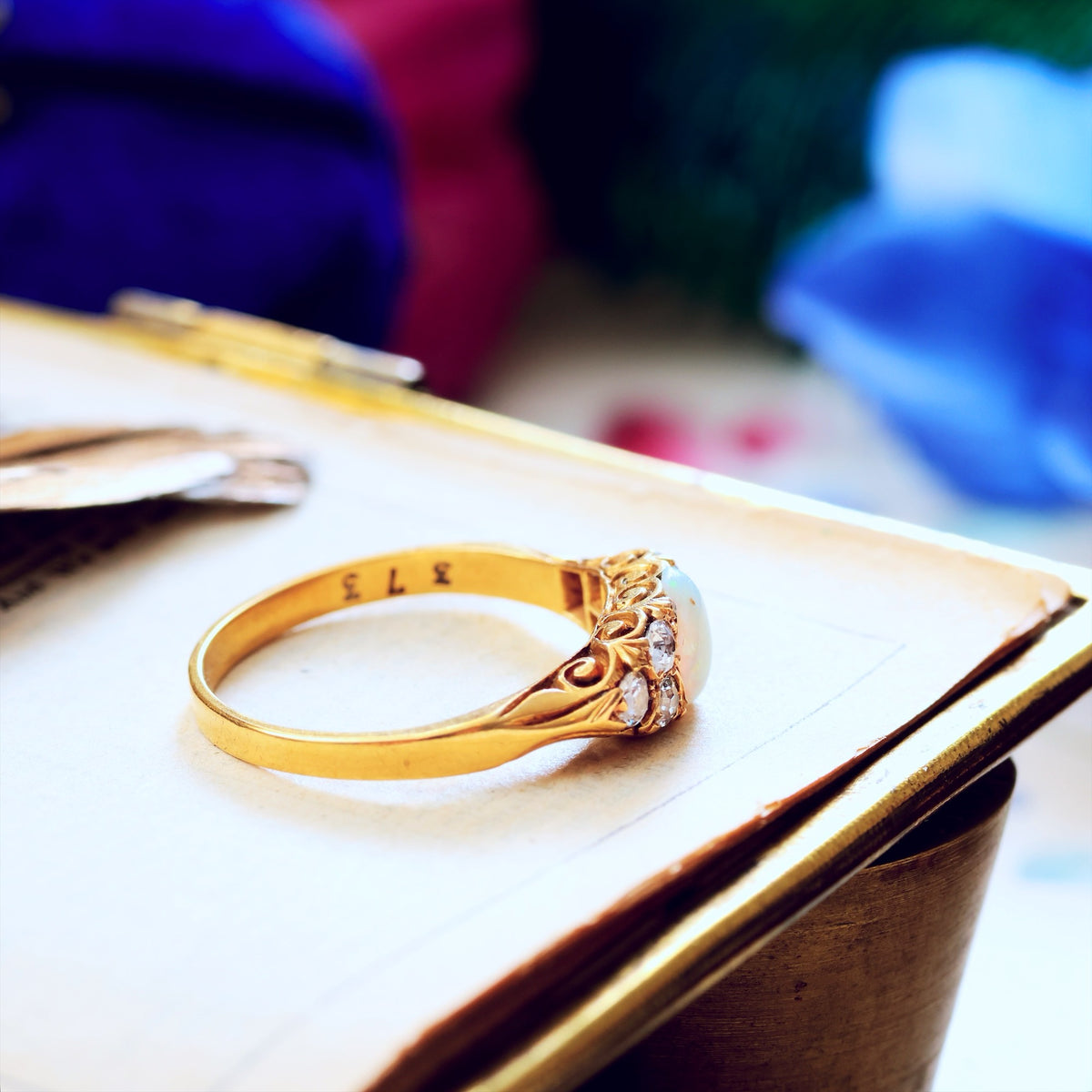 Divine Date 1891 Opal & Diamond Engagement Ring