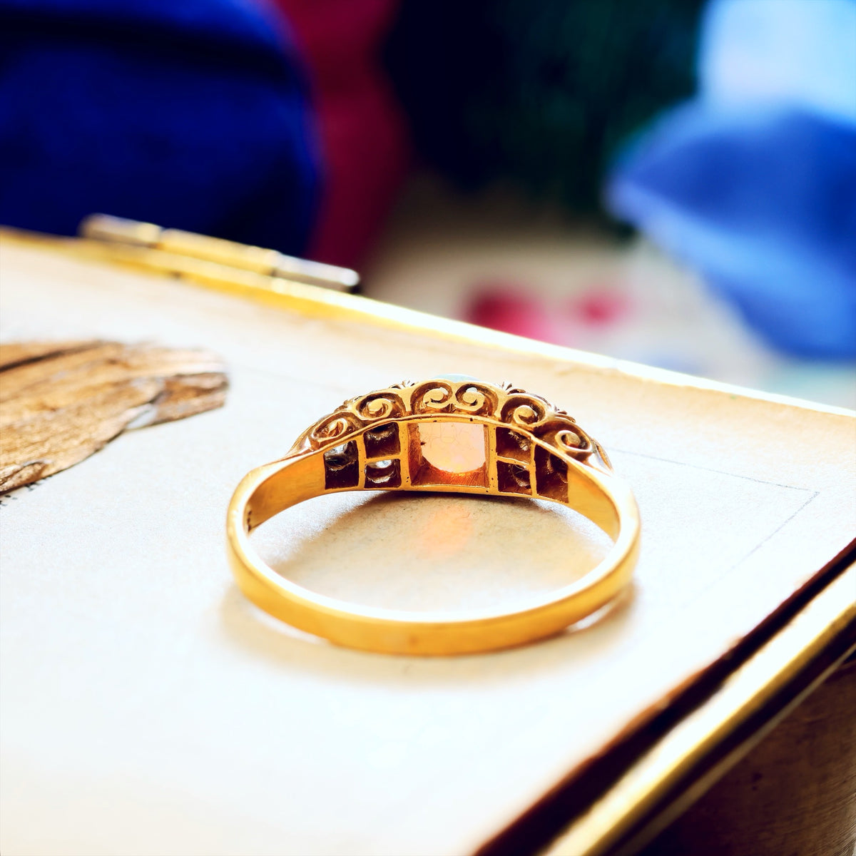 Divine Date 1891 Opal & Diamond Engagement Ring