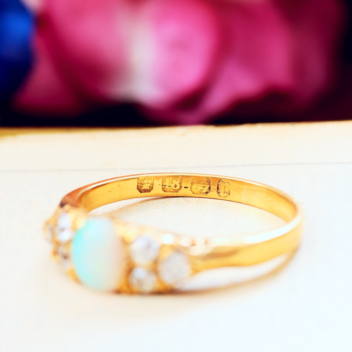 Divine Date 1891 Opal & Diamond Engagement Ring