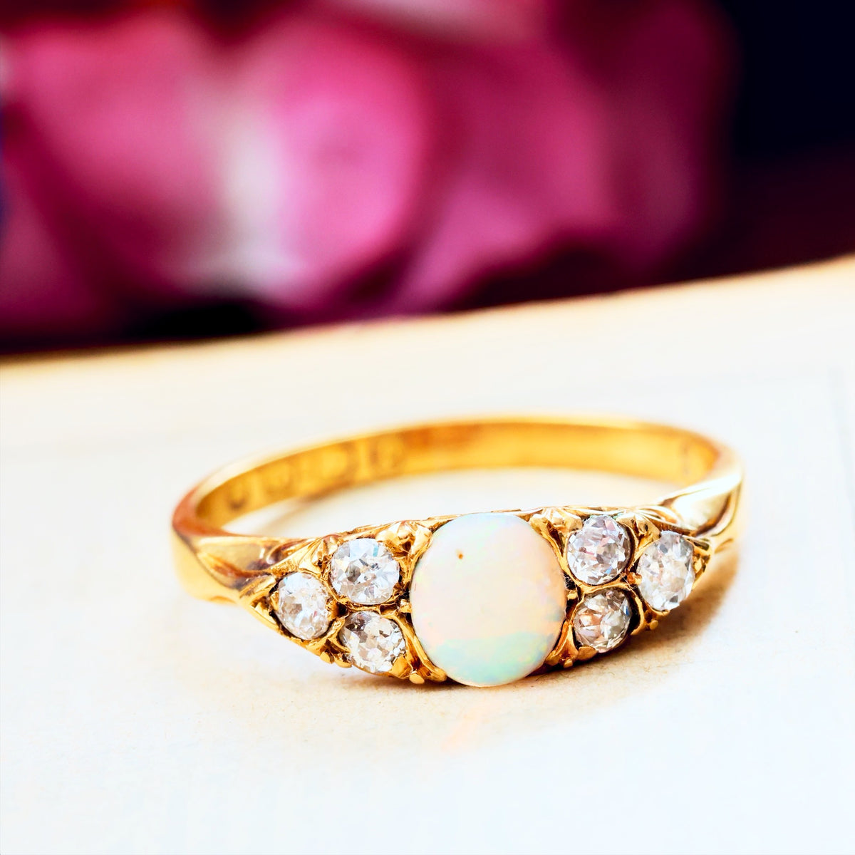 Divine Date 1891 Opal & Diamond Engagement Ring
