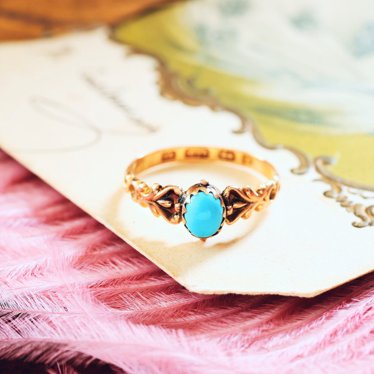 Petite Date 1892 Persian Turquoise Ring