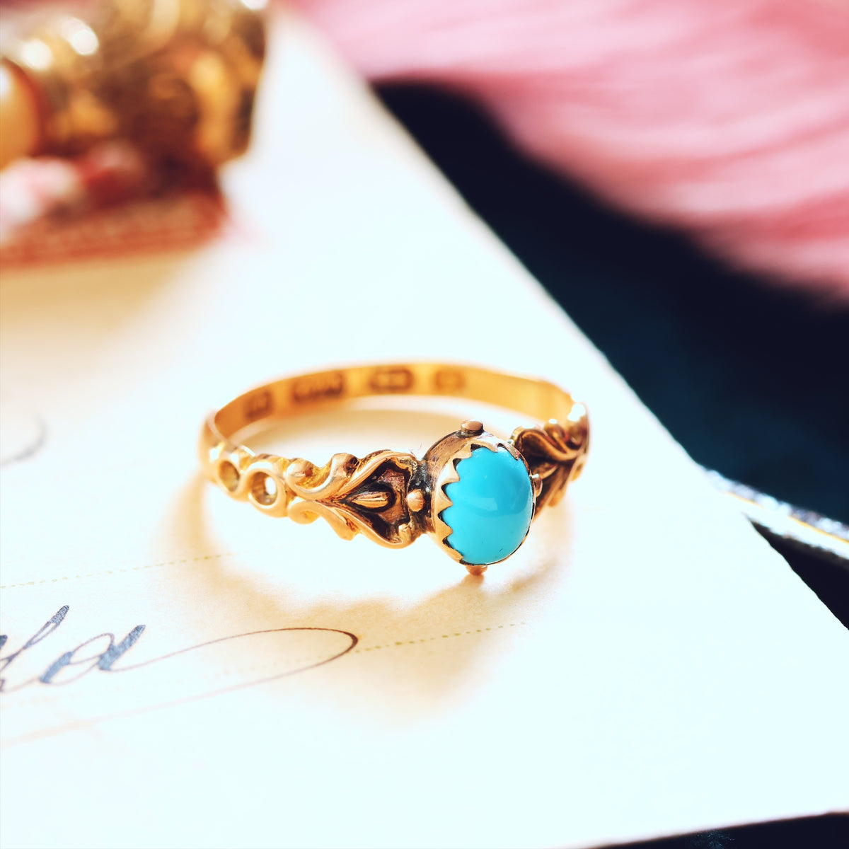Petite Date 1892 Persian Turquoise Ring