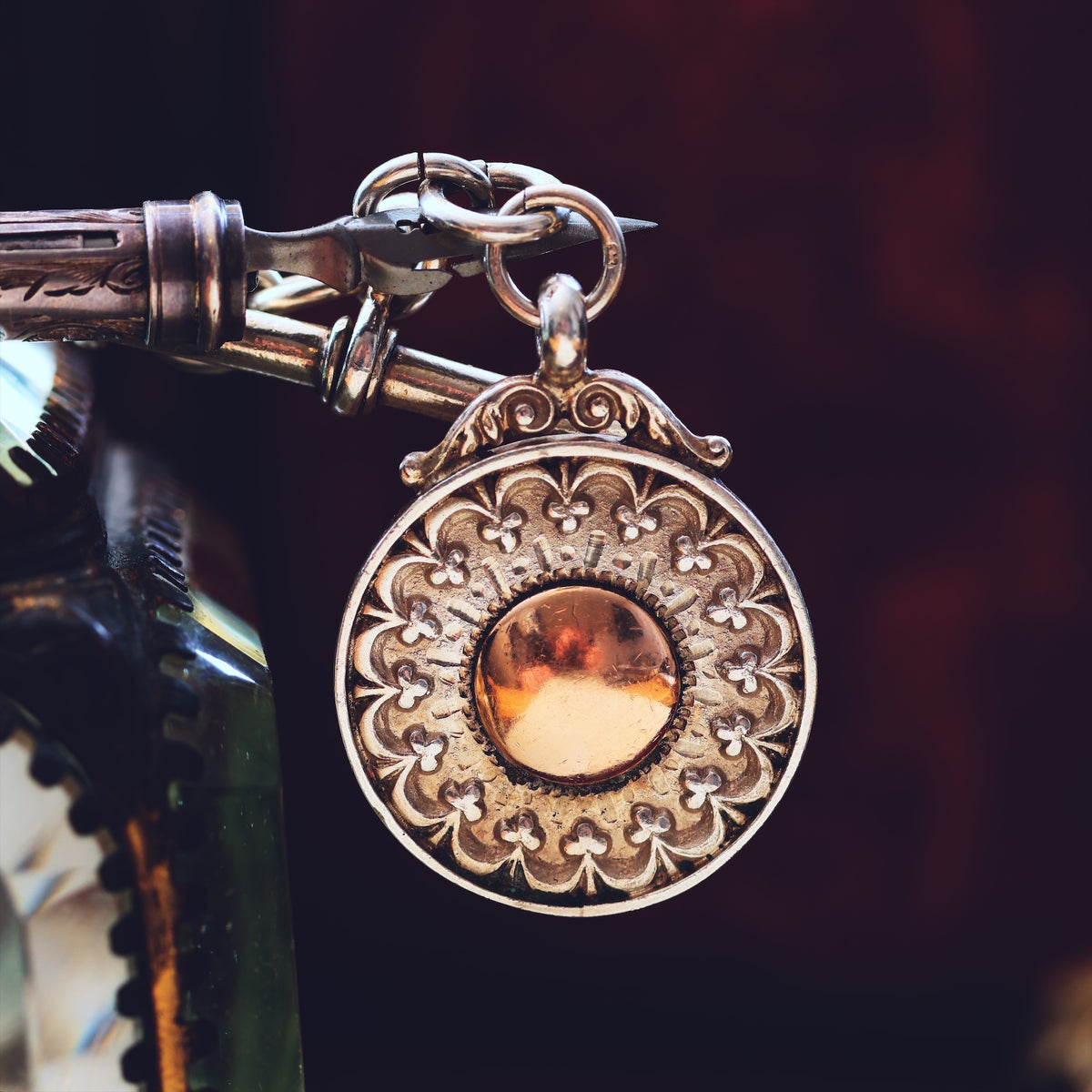Fabulous Antique Date 1892 Silver 'Albert' Watch Chain