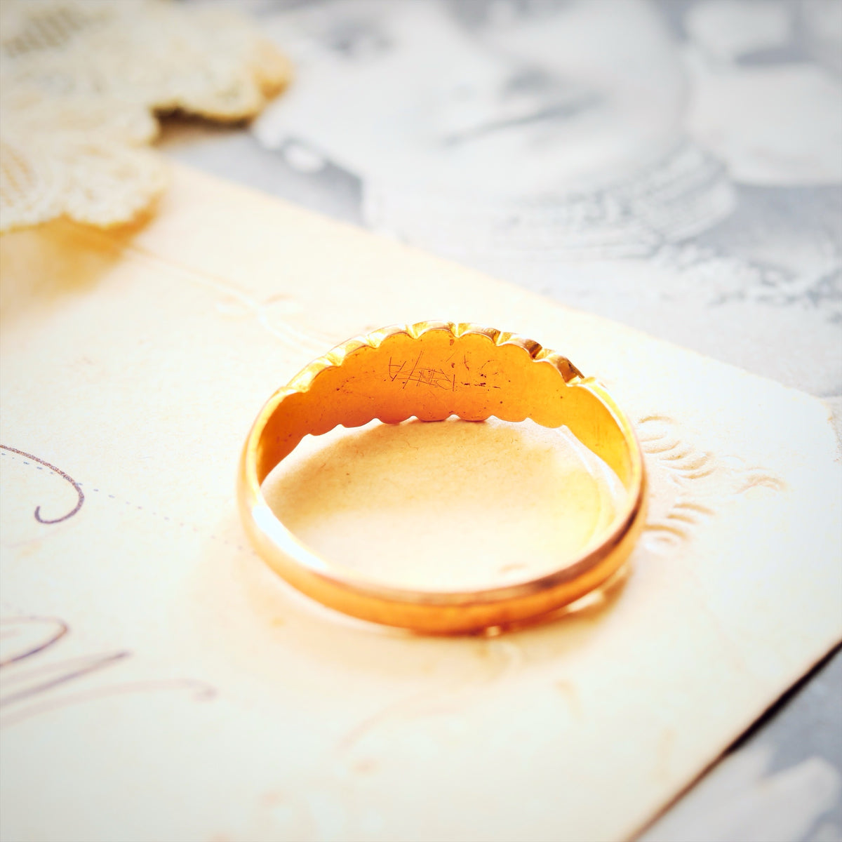 Antique Romance! Date 1898 Wild Pearl Ring