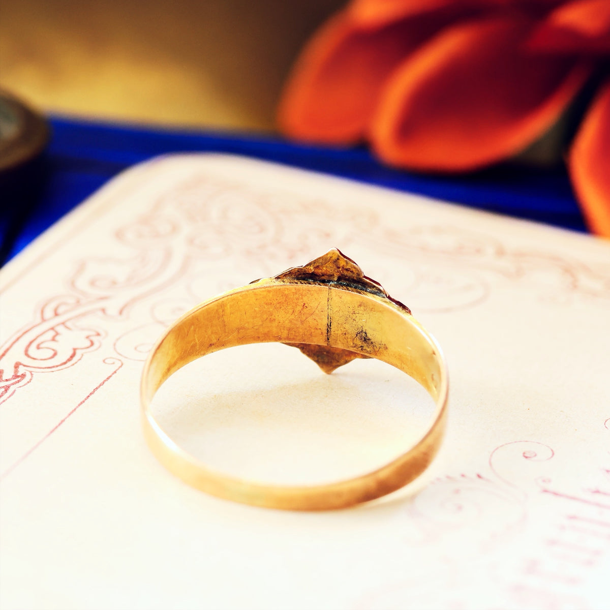 Antique Date 1900 Coral & Wild Pearl Ring
