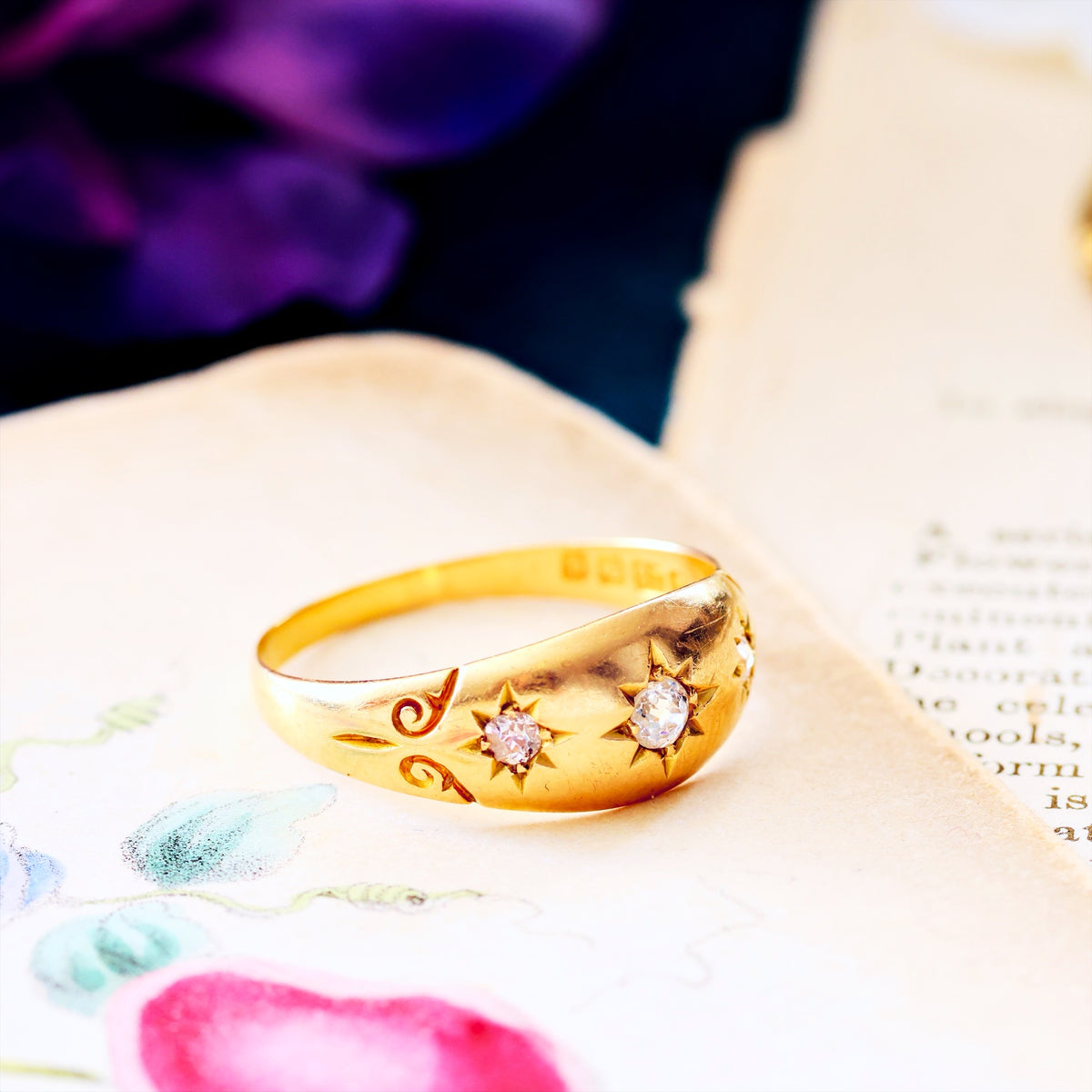 Date 1903 Gypsy Set Diamond Wedding Band