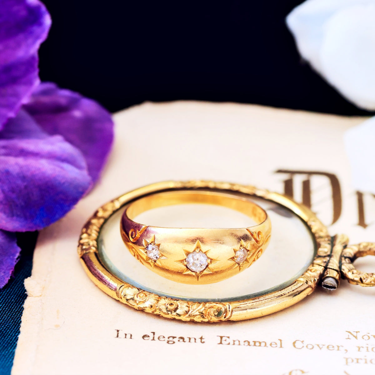 Date 1903 Gypsy Set Diamond Wedding Band