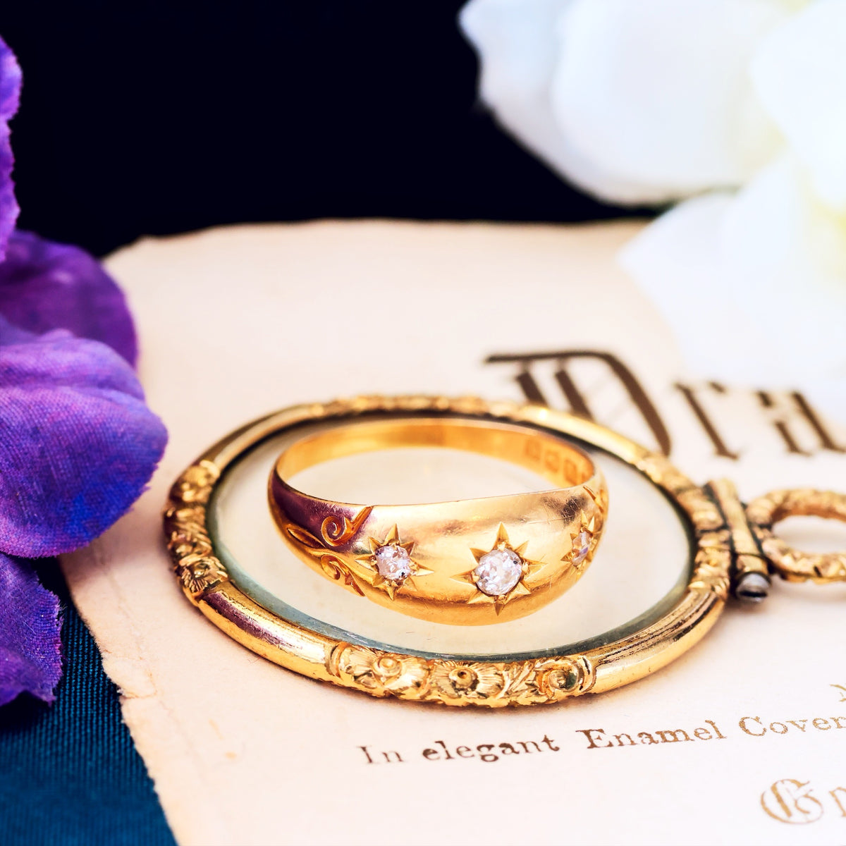 Date 1903 Gypsy Set Diamond Wedding Band