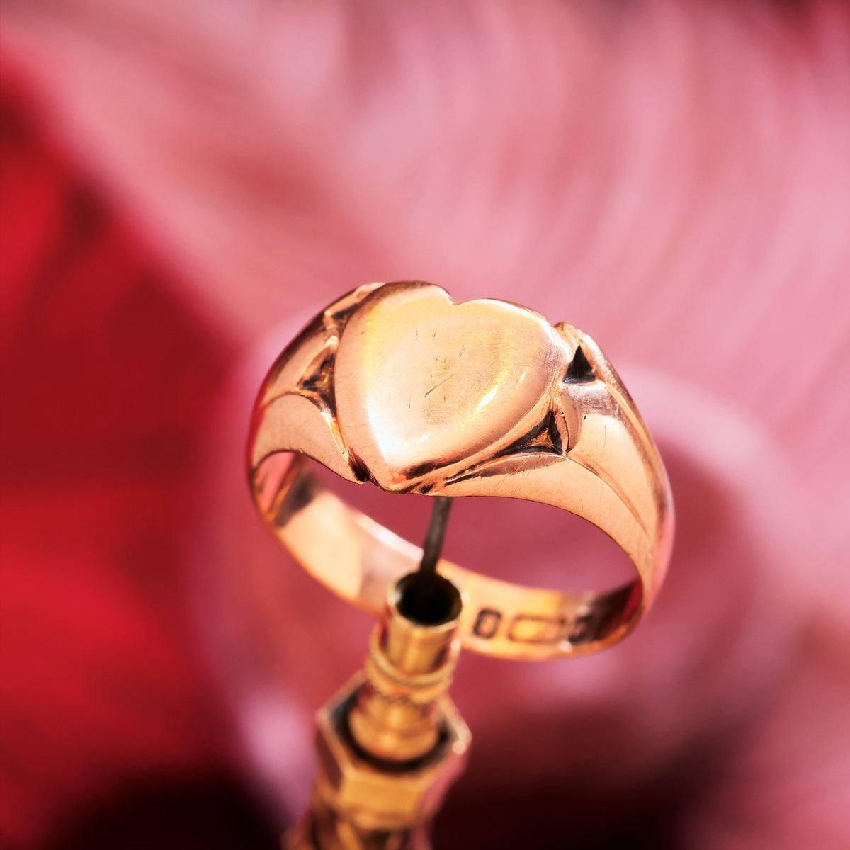 Antique Date 1905 9ct Rose Gold Signet Ring