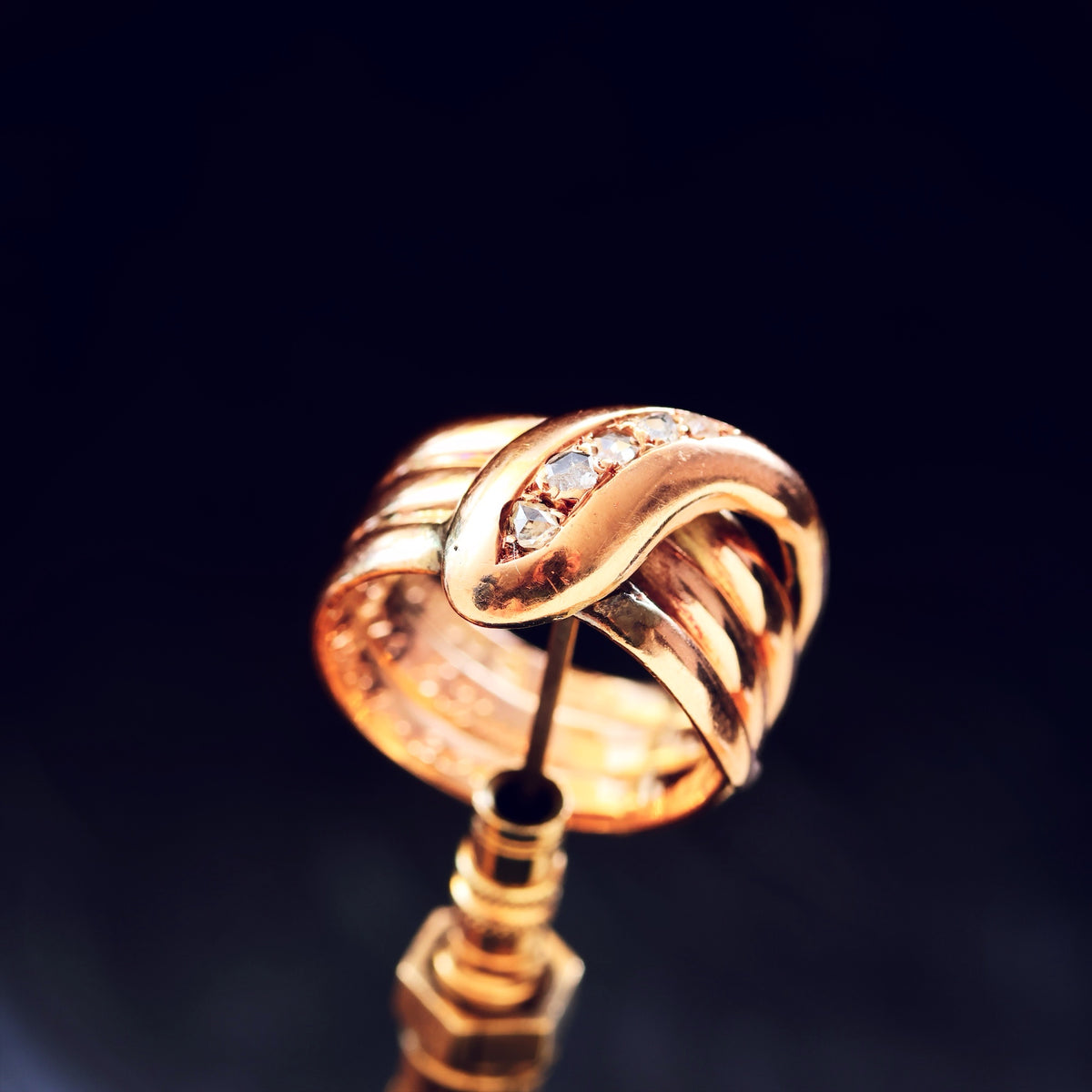 Antique Date 1914 Diamond Snake Ring