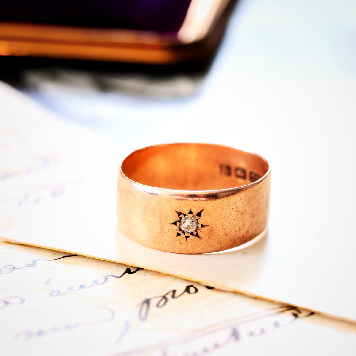 Bless'd Antique Date 1915 Diamond Wedding Ring