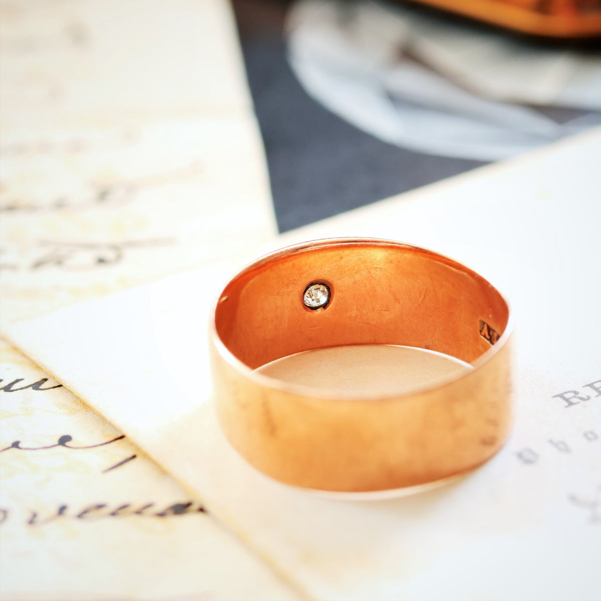 Bless'd Antique Date 1915 Diamond Wedding Ring