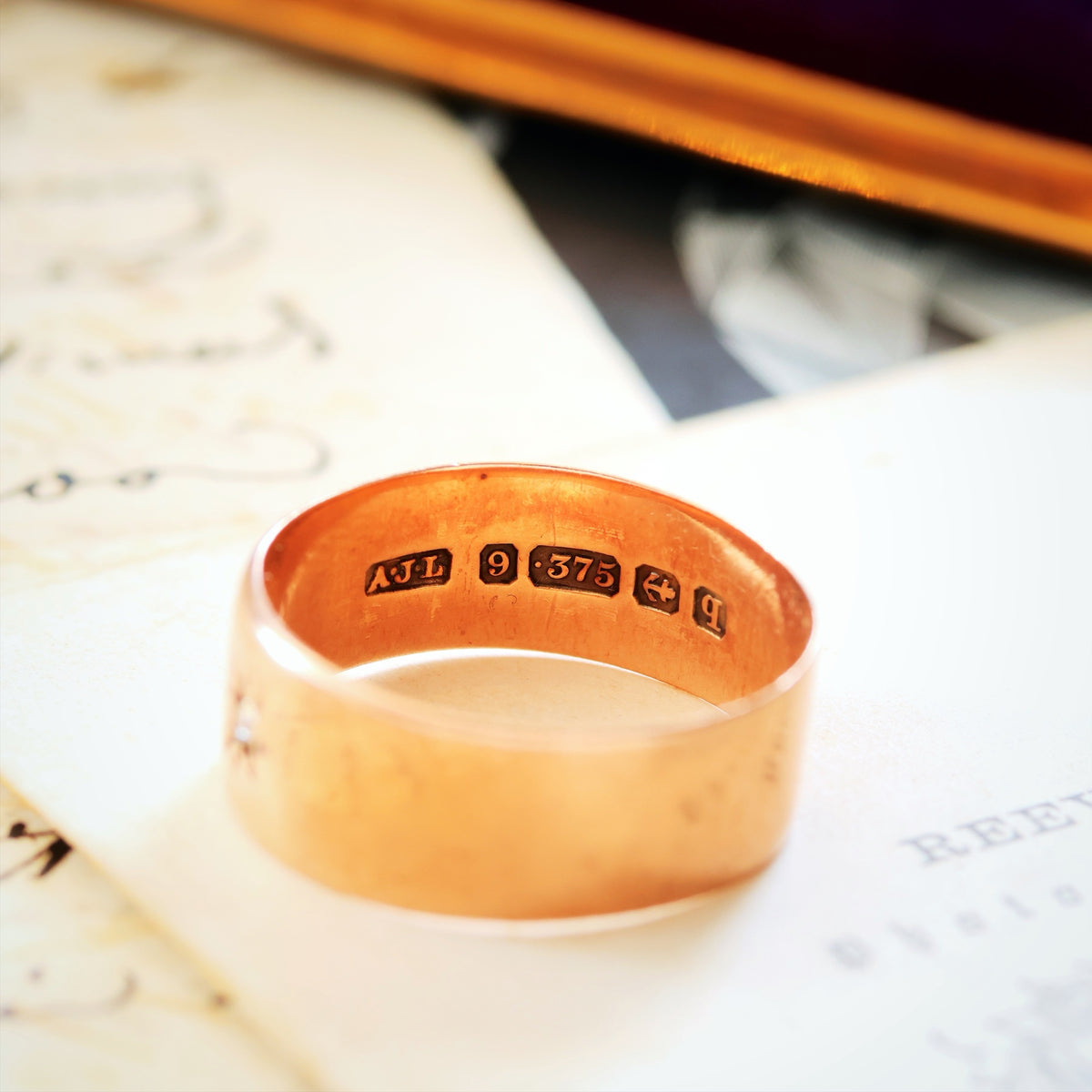 Bless'd Antique Date 1915 Diamond Wedding Ring