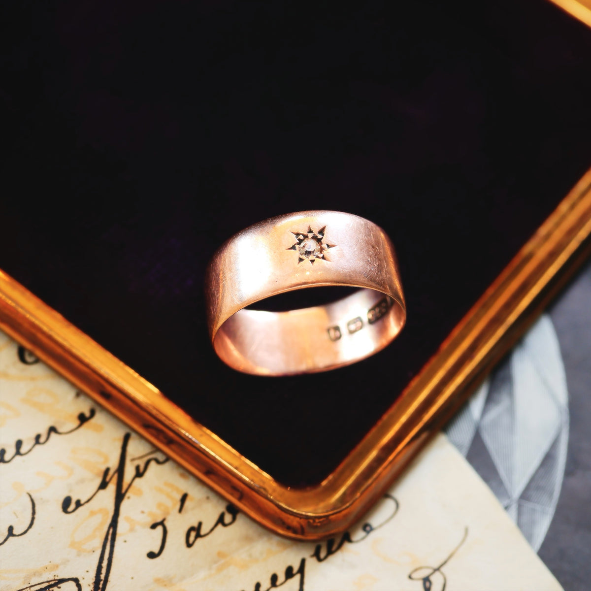 Bless'd Antique Date 1915 Diamond Wedding Ring