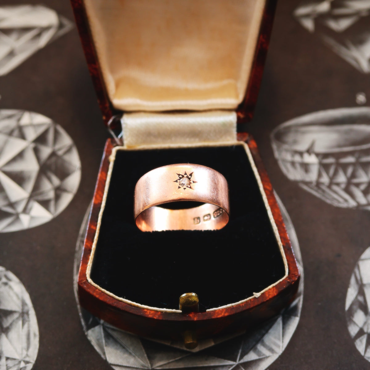 Bless'd Antique Date 1915 Diamond Wedding Ring