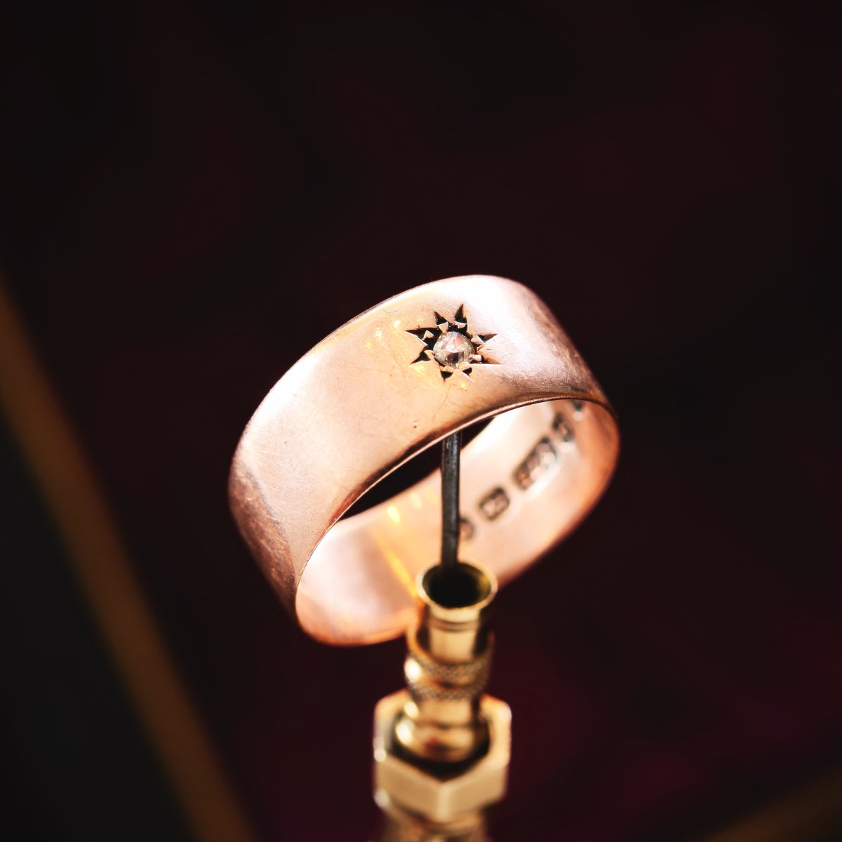 Bless'd Antique Date 1915 Diamond Wedding Ring