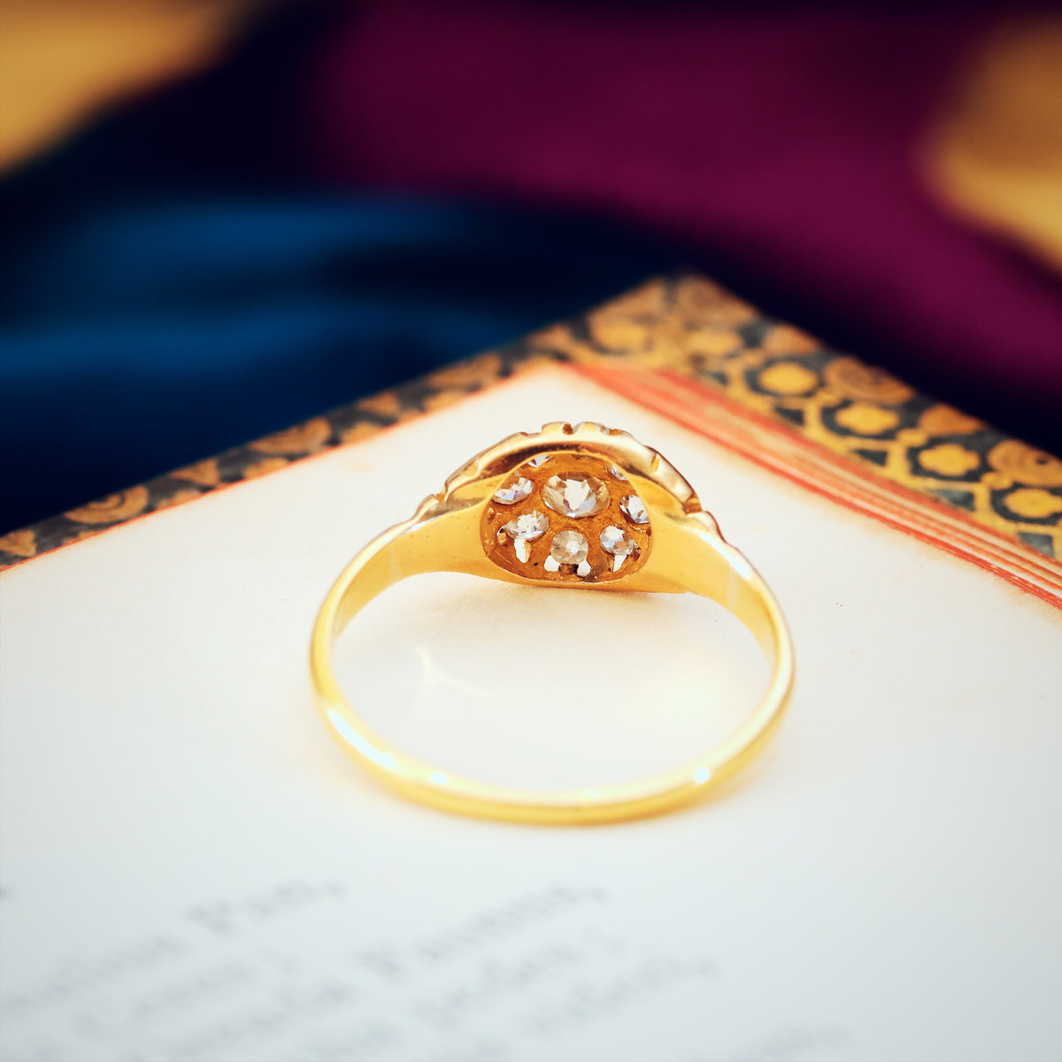 Antique Victorian Diamond Cluster Engagement Ring