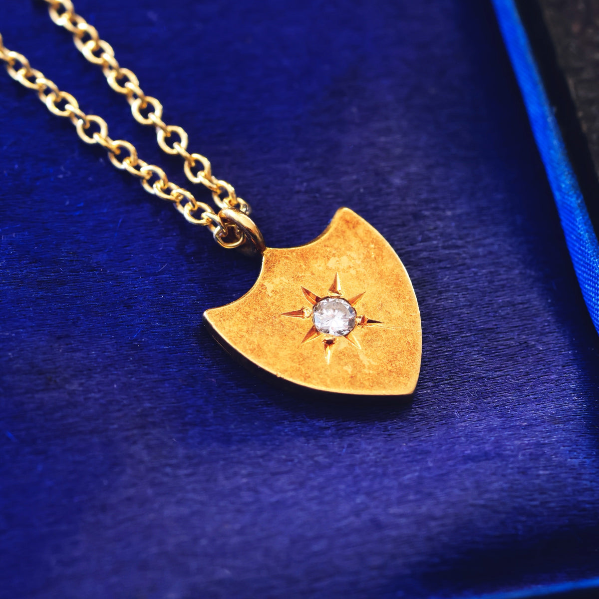 Antique Diamond Shield Pendant