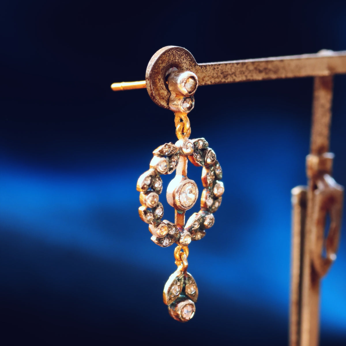 Most Adored! Antique Diamond Wreath Drop Earrings