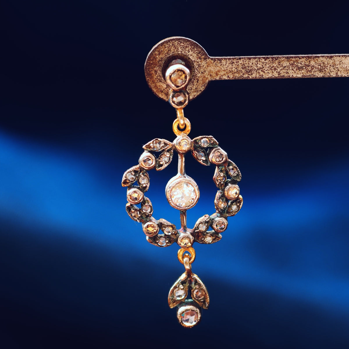 Most Adored! Antique Diamond Wreath Drop Earrings