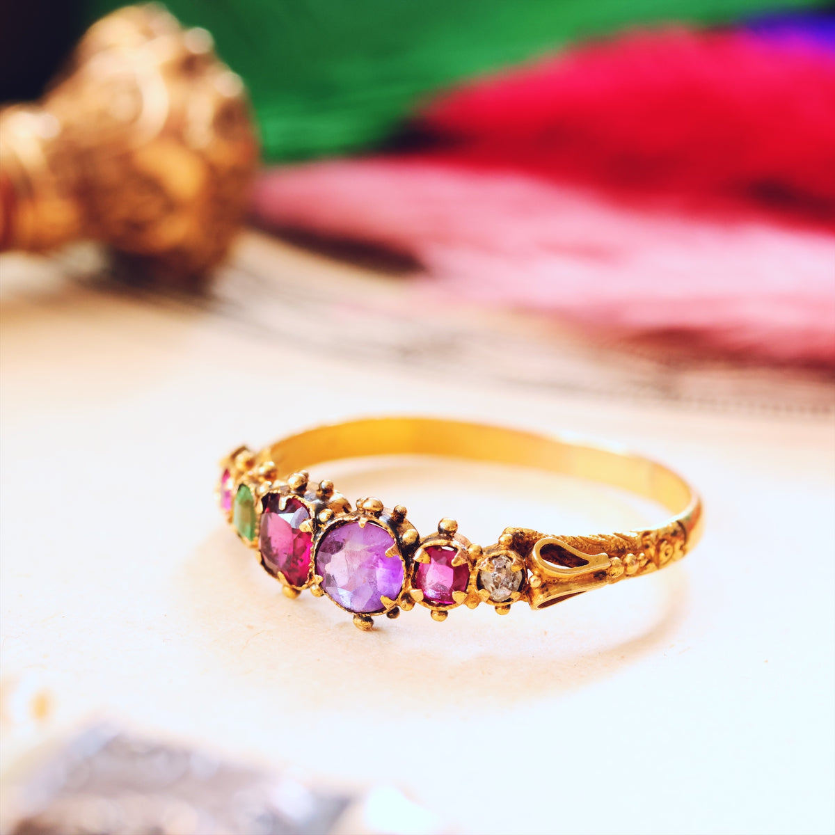 Antique Early Victorian Gemstone REGARD Ring